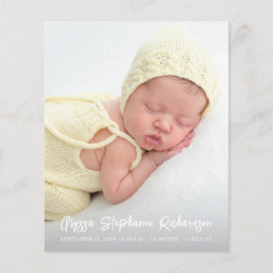 Budget Cute 4 Multi Photo Verti Baby Announcement Flyer
