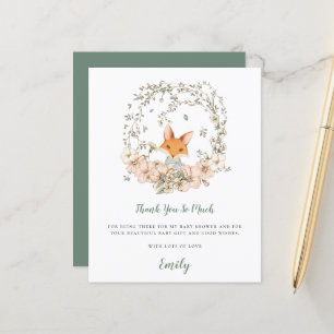 Budget Cute Fox Sage Baby Shower Thank You