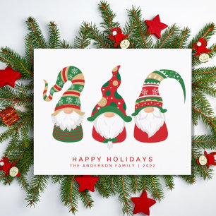 Budget Cute Gnomes Christmas Holiday Card