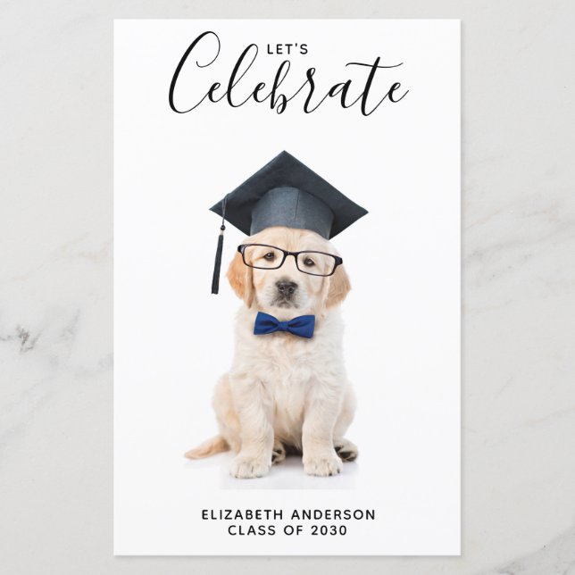 Budget Cute Puppy Graduate Graduation Invitation (Front)