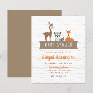 Budget Cute Woodland Animals Banner Baby Shower