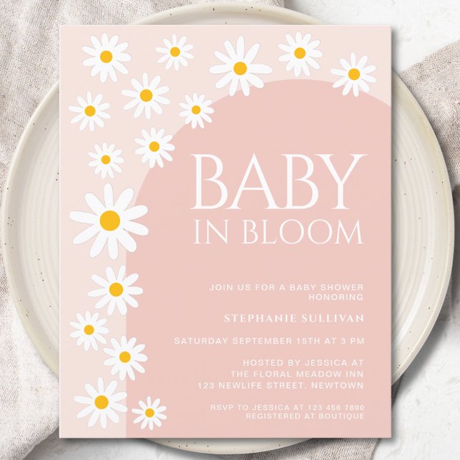 Budget Daisy Baby In Bloom Girl Baby Shower Invite (Creator Uploaded)
