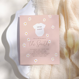 Budget Daisy Flower Boho Little Sister Baby Shower