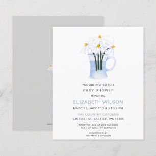 Budget Daisy Gender Neutral Baby Shower Invitation
