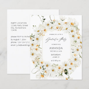 Budget Daisy White Floral Graduation Party