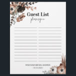 Budget Dark Florals Bridal Shower Guest Sheet<br><div class="desc">Are you looking for a unique and beautiful way to keep track of your guests at your bridal shower? Look no further than this moody floral sign in sheet! You can customise it with your name, date, and fonts of your choice. This guest book sign in sheet is not only...</div>