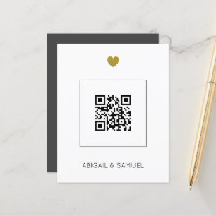 Budget Dark Grey QR Code All in One Wedding