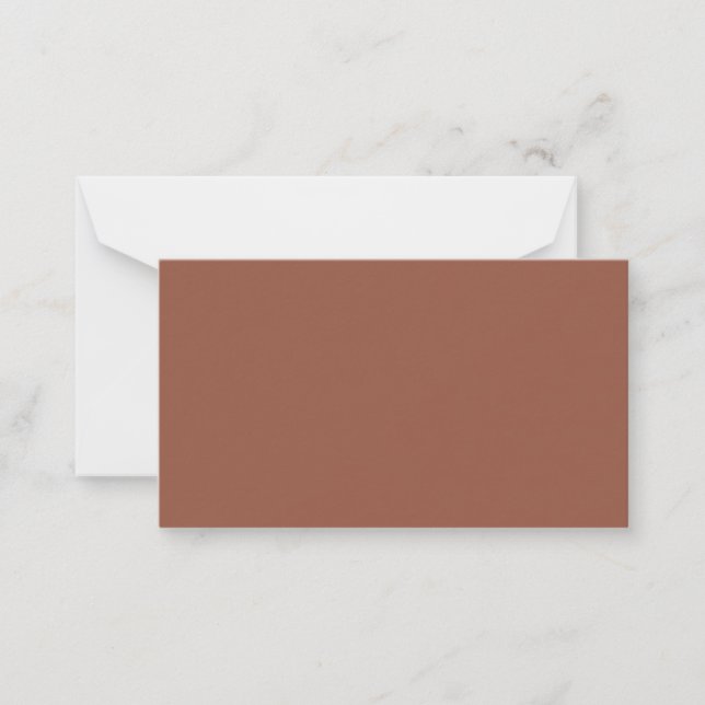BUDGET Dark Terracotta Monochrome Wedding Card (Front)