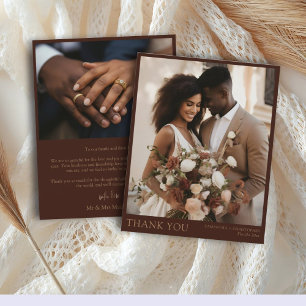 Budget Dark Terracotta Wedding Thank you