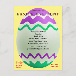 Budget Decorative Egg Easter Egg Hunt Postcard