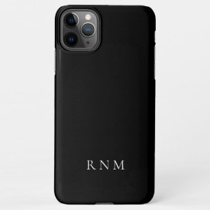 Budget Deepest Black with Name or Monogram Set iPhone 11Pro Max Case