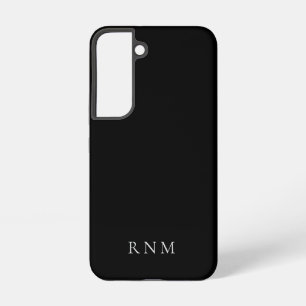 Budget Deepest Black with Name or Monogram Set Samsung Galaxy Case