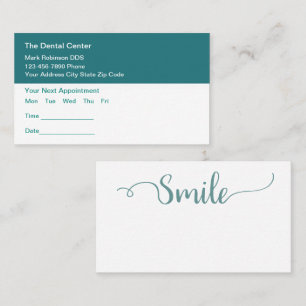Budget Dental Office Appointment Cards