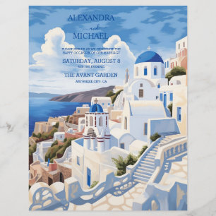Budget Destination Greece Santorini Wedding Flyer