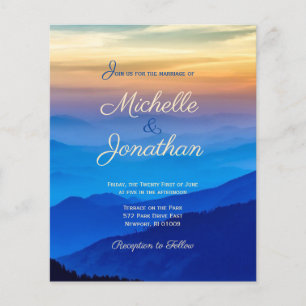 Budget Destination Wedding Sunset Invitation