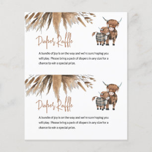 Budget Diaper Raffle Cow Farm Card Centre Cut