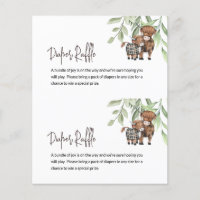 Budget Diaper Raffle Cow Greenery Card Centre Cut