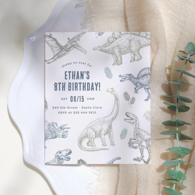 Budget Dinosaur Birthday Party Invitation (Creator Uploaded)