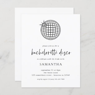 Budget Disco Ball Script Bachelorette Party Invite