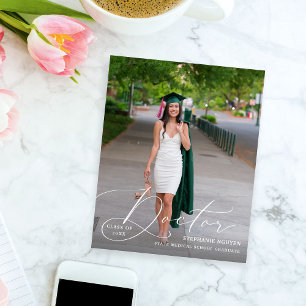 Budget Doctor Elegant Photo Graduate Announcement Flyer