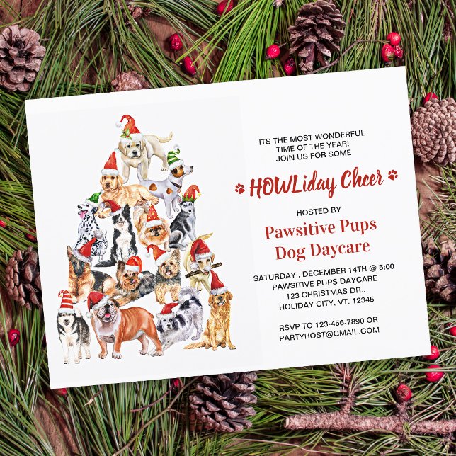 Budget Dog Lover Christmas Pet Business Invitation (Creator Uploaded)
