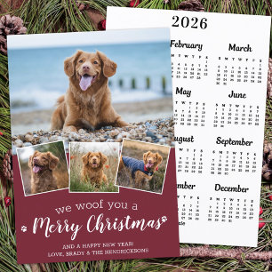 Budget Dog Pet Photo Merry Christmas 2025 Calendar