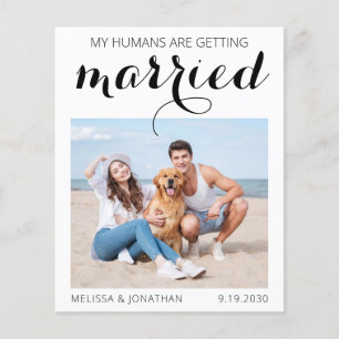 Budget Dog Wedding Photo Save The Date Invitation