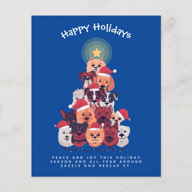 Budget Dogs Christmas Invite Annual Letter (Front)