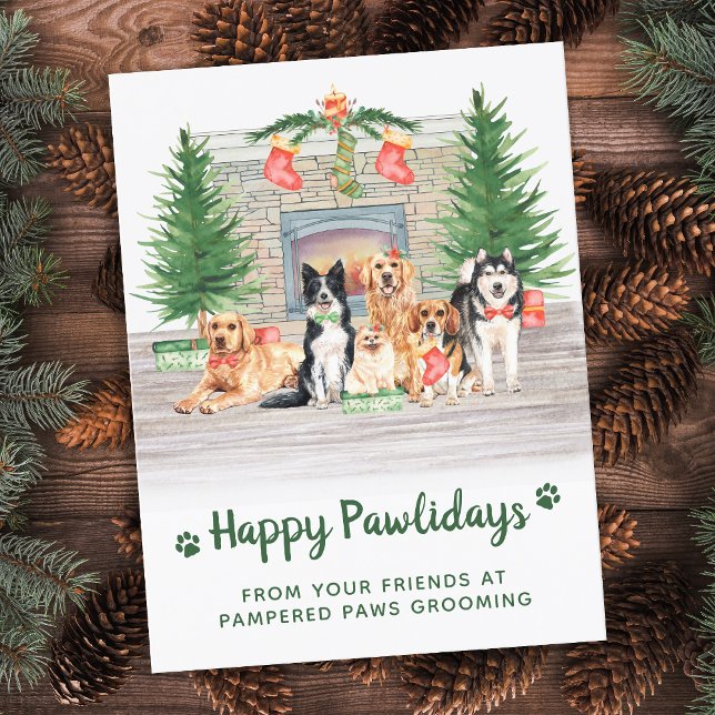Budget Dogs Pet Business Dog Lover Christmas Card (Creator Uploaded)