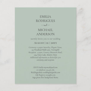 BUDGET Double-Sided BILINGUAL Spanish Boda Wedding Flyer