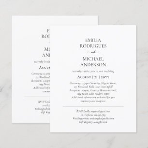 BUDGET Double-Sided BILINGUAL Text Only Wedding