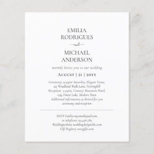 BUDGET Double-Sided BILINGUAL Text Only Wedding Flyer