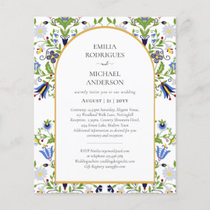 BUDGET Double Sided BILINGUAL Wedding Folk Art Flyer