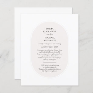 BUDGET Double Sided BILINGUAL Wedding White Beige