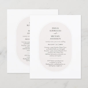 BUDGET Double Sided BILINGUAL Wedding White Beige