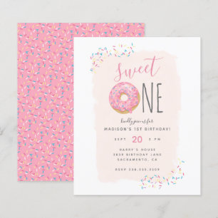 Budget Doughnut Sprinkle Blush Sweet 1st Birthday