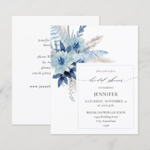 Budget Dusty Blue Boho Floral Bridal Shower 2