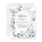 Budget Dusty Blue Bridal Shower Floral Invitation