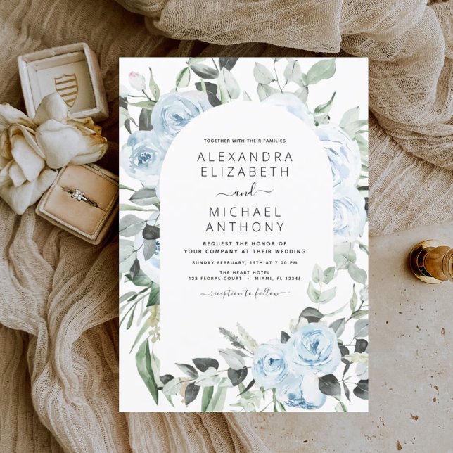 Budget Dusty Blue Floral Greenery Wedding (Creator Uploaded)
