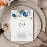 Budget Dusty Blue Floral Table 19 Seating Chart<br><div class="desc">Plan your wedding reception with precision, from save the date, to day of the wedding events like the reception and seating arrangements with these dusty blue floral table number seating chart cards. Simple plug in the names of the guests and the table numbers. This way, the wedding party will arrive...</div>