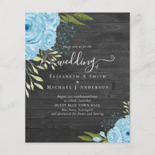 Budget Dusty Blue Flowers Lime Wedding