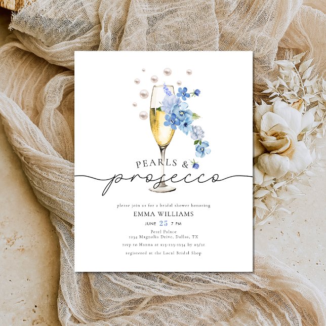 BUDGET Dusty Blue Pearls & Prosecco Bridal Shower (Creator Uploaded)
