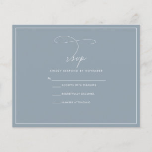 Budget Dusty Blue RSVP Flyer