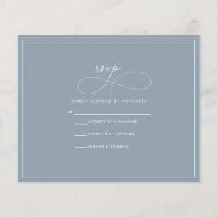 Budget Dusty Blue RSVP Flyer