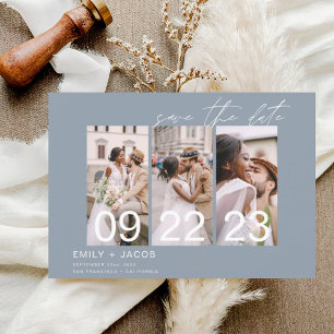 Budget Dusty Blue Save the Date 3 Photo 