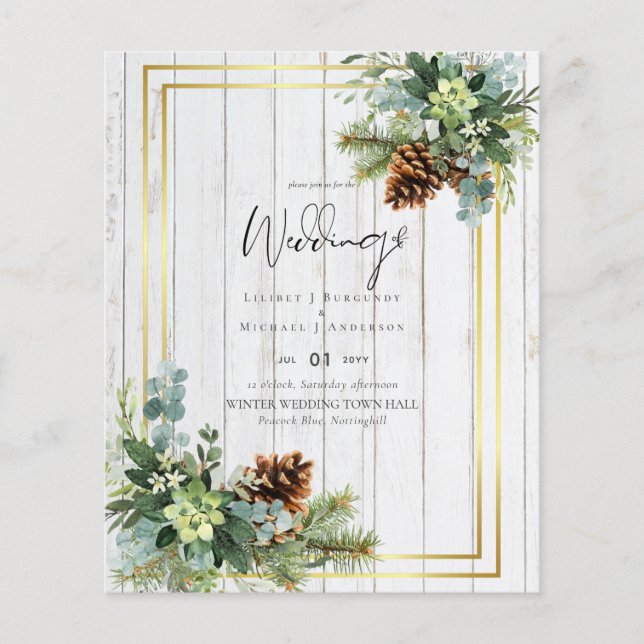 BUDGET  Dusty Blue Wedding Eucalyptus Greenery (Front)