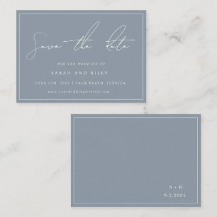 BUDGET Dusty Blue Wedding Save The Date Invitation