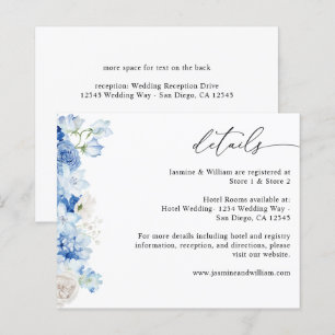 Budget Dusty Blue & White Floral Details