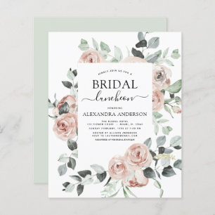 Budget Dusty Pink Bridal Shower Luncheon