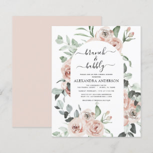Budget Dusty Pink Brunch & Bubbly Bridal Shower